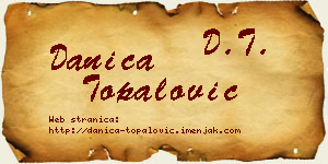 Danica Topalović vizit kartica